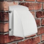 Panoramic view of empty, old, red brick wall background with cop