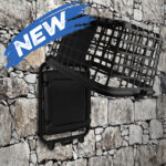 Panoramic view of empty, old, red brick wall background with cop